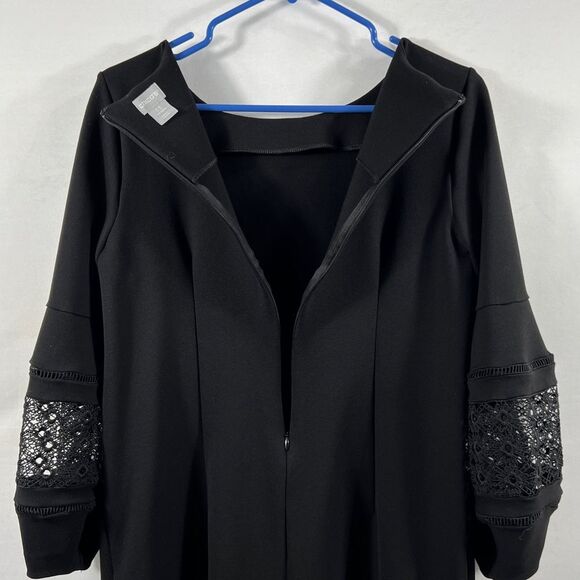 Chico's Womens Eyelet Balloon Sleeve Ponte Dress 0498 - Picture 6 of 10